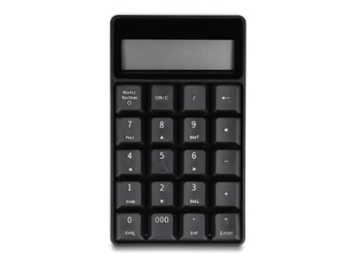 Delock - Klávesnice - 2 v 1, s funkcí kalkulačky - bezdrátový - 2.4 GHz - černá - prodejní box