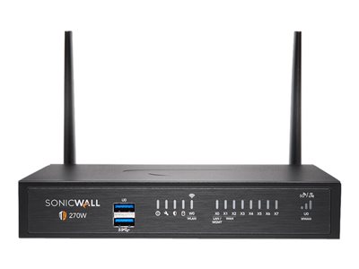 SonicWall TZ Series (Gen 7) TZ270W - Bezpečnostní zařízení - s 3 years Advanced Protection Service Suite and Cloud Secure Edge for 1 year SIA-Basic (10 users) and 1 year SPA-Advanced (3 users) - 1GbE
