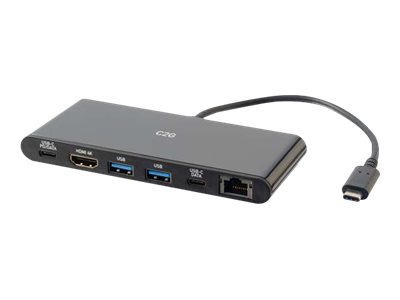 C2G USB-C Docking Station with 4K HDMI, Ethernet, USB and Power Delivery - Dokovací stanice - USB-C / Thunderbolt 3 - HDMI - 1GbE