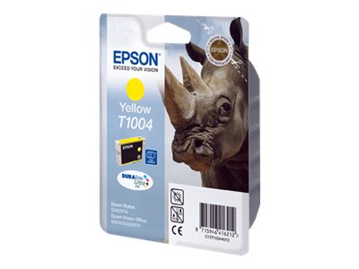 Epson T1004 - 11.1 ml - žlutá - originální - blistr s RF / akustickým alarmem - inkoustová cartridge - pro Stylus SX510, SX515, SX600, SX610; Stylus Office B1100, B40, BX310, BX600, BX610