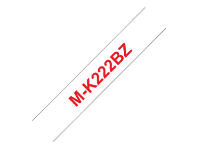 Brother M-K222BZ - Plast - červená na bílé - Role (0,9 cm x 8 m) 1 kazeta/y páska - pro P-Touch PT-55, PT-55P, PT-90