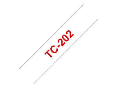 Brother - Bílá, červená - Role (1,2 cm x 7,7 m) 1 kusy páska pro tiskárnu - pro P-Touch PT-15, PT-20, PT-2000, PT-3000, PT-500, PT-5000, PT-6, PT-8, PT-8E