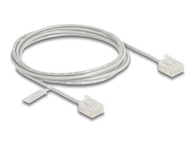 Delock - Patch kabel - RJ-45 (M) krátký do RJ-45 (M) krátký - 2 m - 2.6 mm - UTP - CAT 6 - ultra-tenký - šedá