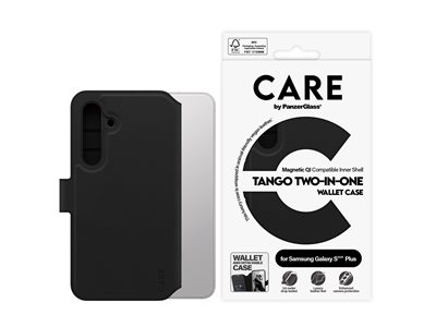 CARE by PanzerGlass Tango - Pouzdro s klopou pro mobilní telefon - dvou-v-jednom - 100% recyklovaný polykarbonát, 35% recyklovaný polyuretan (PU), veganská kůže - pro Samsung Galaxy S25+