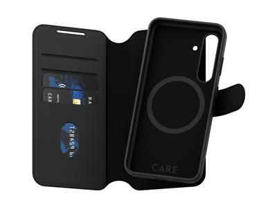 CARE by PanzerGlass Tango - Pouzdro s klopou pro mobilní telefon - 2-in-1 wallet - termoplastický polyuretan (TPU), polyuretan (PU) - pro Samsung Galaxy S25