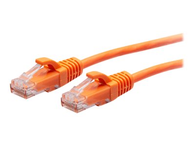 C2G 1ft (0.3m) Cat6a Snagless Unshielded (UTP) Slim Ethernet Network Patch Cable - Orange - Patch kabel - RJ-45 (M) do RJ-45 (M) - 30 cm - 4.8 mm - UTP - CAT 6a - lisovaný, provedení bez hrbolků - ora