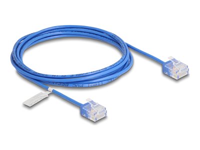 Delock - Patch kabel - RJ-45 (M) krátký do RJ-45 (M) krátký - 2 m - 2.6 mm - UTP - CAT 6 - ultra-tenký - modrá