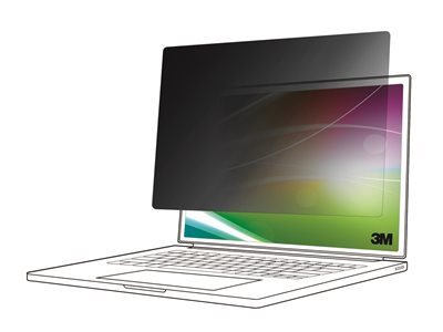 3M Bright Screen Privacy Filter - Filtr pro zvýšení soukromí k notebooku - pro notebook s plnou obrazovkou - odstranitelné - sklopným - 13.3  - černá