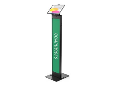 Compulocks Universal Tablet Cling Brandable Floor Stand - Stojan - pro tablet - uzamykatelný - ocel - černá - velikost obrazovky: up to 13  - montážní rozhraní: 100 x 100 mm - podlahové provedení