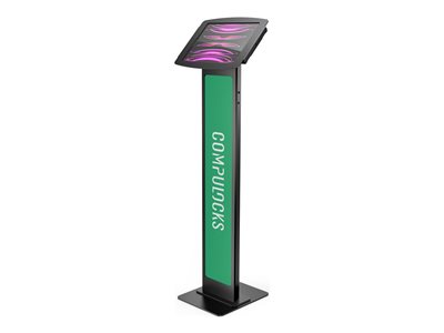 Compulocks iPad Pro 12.9  (3-6th Gen) Space Enclosure Brandable Floor Stand - Stojan (stojan, kryt, fit kit, 2 klíče) - pro tablet - uzamykatelný - vysoce kvalitní hliník - černá - velikost obrazovky: