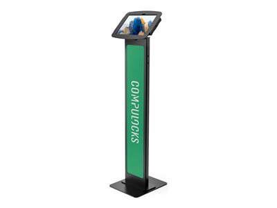 Compulocks Galaxy Tab A8 10.5  Space Enclosure Brandable Floor Stand - Stojan - pro tablet - brandable - uzamykatelný - vysoce kvalitní hliník - černá - velikost obrazovky: 10.5  - podlahové provedení