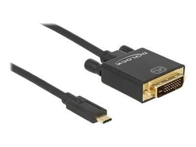 Delock Kabel USB Type-C™ samec > DVI 24+1 samec (DP Alt Mód) 4K 30 Hz 2 m černý