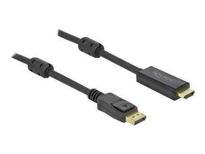Delock kábel DELOCK DisplayPort 1.2 > HDMI kábel 4K 60Hz 3m aktiv schwarz