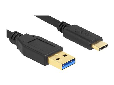 Delock - USB kabel - USB typ A (M) do 24 pin USB-C (M) - USB 3.2 Gen 1 - 2 m - černá