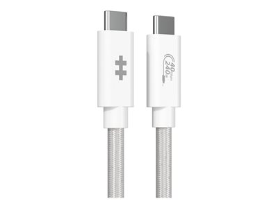 Hyper HyperDrive Next - USB kabel - 24 pin USB-C (M) do 24 pin USB-C (M) - USB4 - 1.2 m - bílá