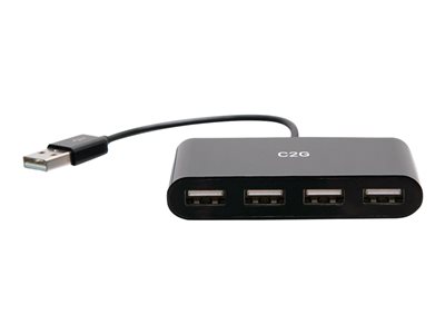 C2G 4-Port USB Hub - USB 2.0 Hub - USB Multiport Hub - 480Mbps - Rozbočovač - 4 x USB 2.0 - desktop
