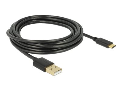 Delock - USB kabel - 24 pin USB-C (M) do USB (M) - USB 2.0 - 3 A - 3 m - černá