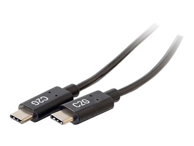 C2G 1.8m (6ft) USB C Cable - USB 2.0 (3A) - M/M USB Type C Cable - Black - USB kabel - 24 pin USB-C (M) do 24 pin USB-C (M) - USB 2.0 - 3 A - 1.8 m - černá