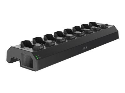 Axis W701 Mk II - Dobíjecí a synchronizační stanice - 120 Watt - 8 výstupní konektory (konektor kamery na tělo) - černá NCS S 9000-N - Evropa - pro AXIS W101, W101 Body Worn Camera, W102, W102 Body Wo