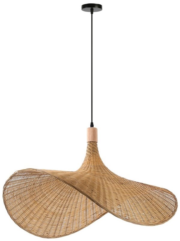 IMMAX BOHO SOMBRERO designové závěsné svítidlo D80cm, E27, přírodní ratan
