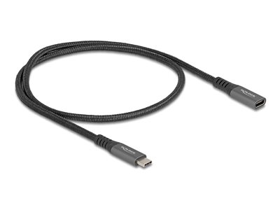 Delock - Prodlužovací USB kabel - 24 pin USB-C (M) do 24 pin USB-C (F) - USB 3.1 Gen 2 - 20 V - 5 A - 0.5 m - rychlost přenosu dat až 10 Gbps, podpora Power Delivery 3.0, USB napájení (100W) - černá,