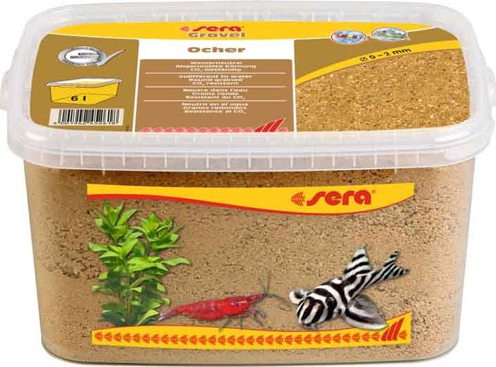 Sera Gravel Ocher akvarijní štěrk O 0 - 2 mm 3 l, okr