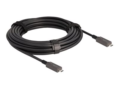 Delock - USB kabel - 24 pin USB-C (M) do 24 pin USB-C (M) - USB 3.2 Gen 2 / DisplayPort 1.4 - 20 V - 3 A - 10 m - Active Optical Cable (AOC), USB Power Delivery (60W), podpora 4K144Hz (3840 x 2160) -