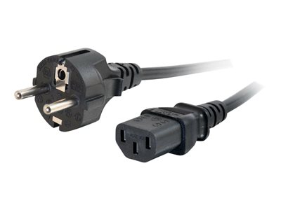 C2G Universal Power Cord - Elektrický kabel - power CEE 7/7 (M) do power IEC 60320 C13 - 2 m - lisovaný - černá - Evropa