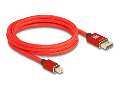 Delock - Kabel DisplayPort - Mini DisplayPort (M) do DisplayPort (M) - DisplayPort 1.4 - 2 m - podpora 8K60Hz - červená