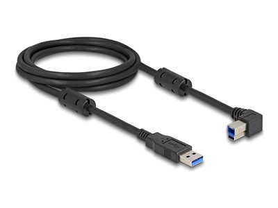 Delock - Kabel USB - USB typ A (M) rovné do USB Type B (M) levý úhel - USB 3.0 - 2 m - up to 5 Gbps data transfer rate - černá