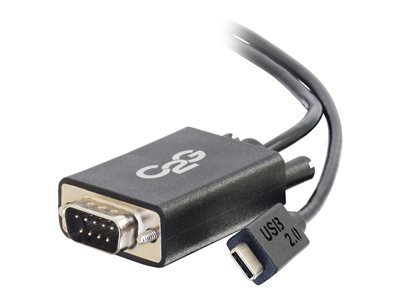 C2G USB C to DB9 Serial Adapter Cable - USB C 2.0 - M/M - USB / sériový kabel - DB-9 (M) do 24 pin USB-C (M) - reverzibilní konektor C - černá