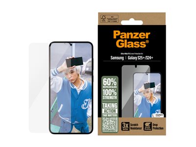 PanzerGlass - Ochrana obrazovky pro mobilní telefon - ultra široký tvar - sklo - pro Samsung Galaxy S25+