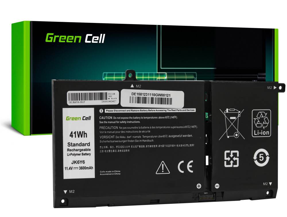 Green Cell Battery YRDD6 1VX1H to Dell Latitude 3510 Inspiron 5501 5301 5505 5401 5402 5502