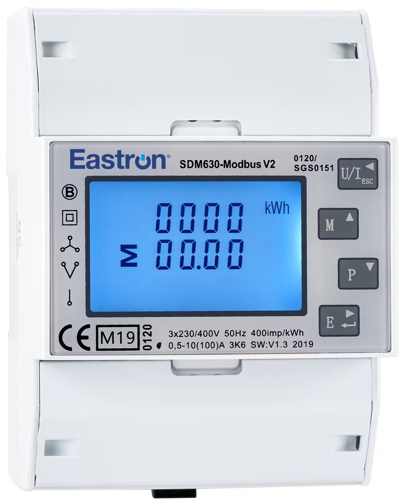 Eastron SDM630-MODBUS-MID V2, Modbus elektroměr, třífázový, 100A