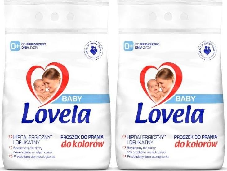 Lovela 2x Dětský prací prášek na barevné prádlo 2,7 kg