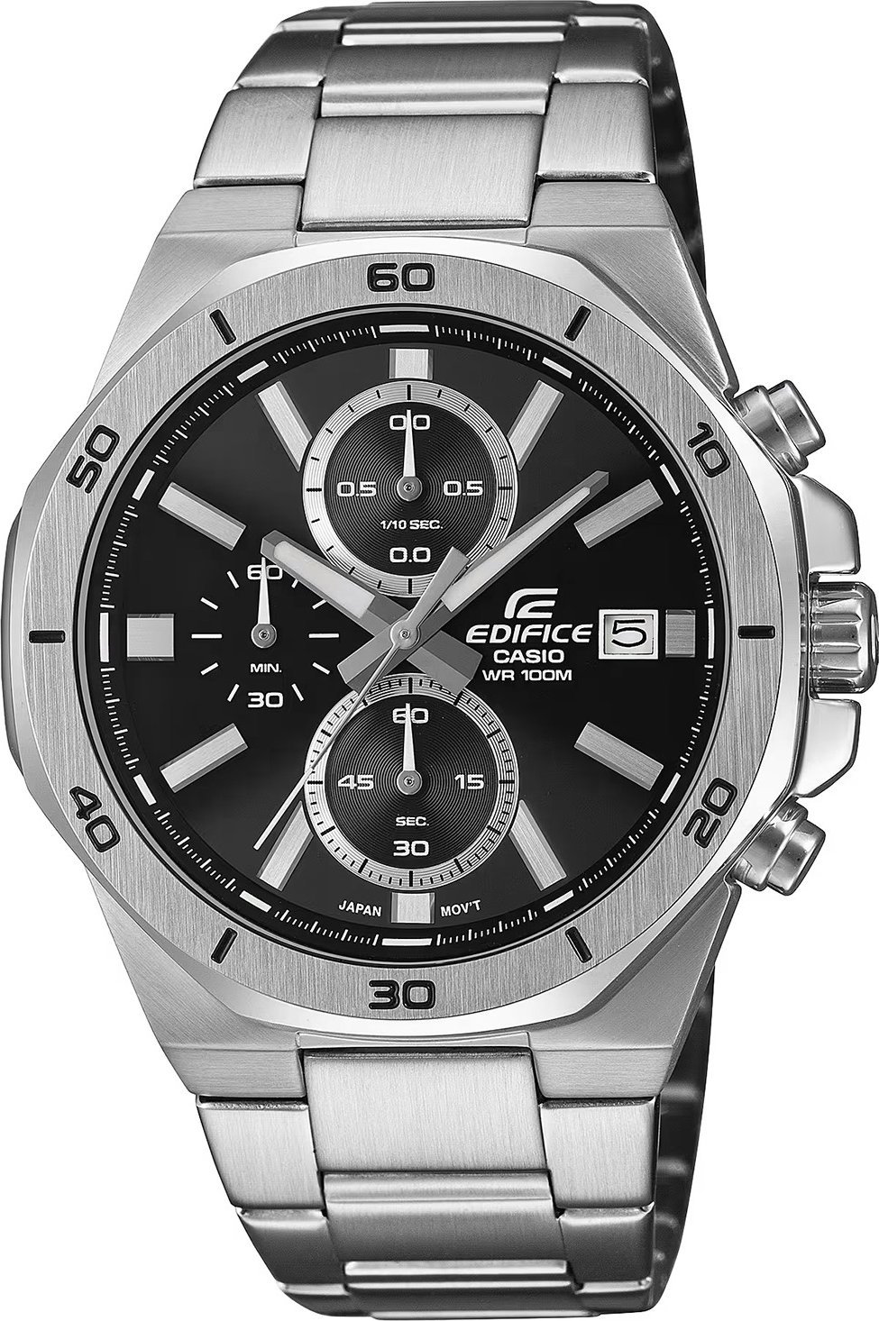 EDIFICE Sportovní hodinky Casio EFV-640D-1AVUEF100m stříbrné barvy