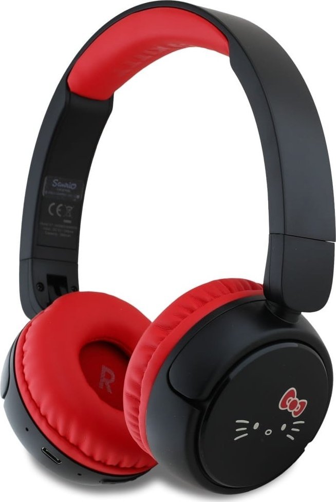 HelloKitty Bluetooth sluchátka s logem Hello Kitty, červená