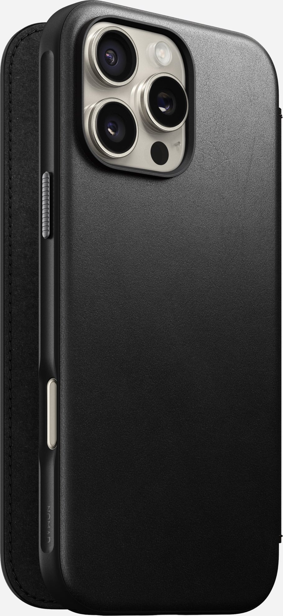 Nomad Nomad Leather Folio, černá - iPhone 16 Pro Max