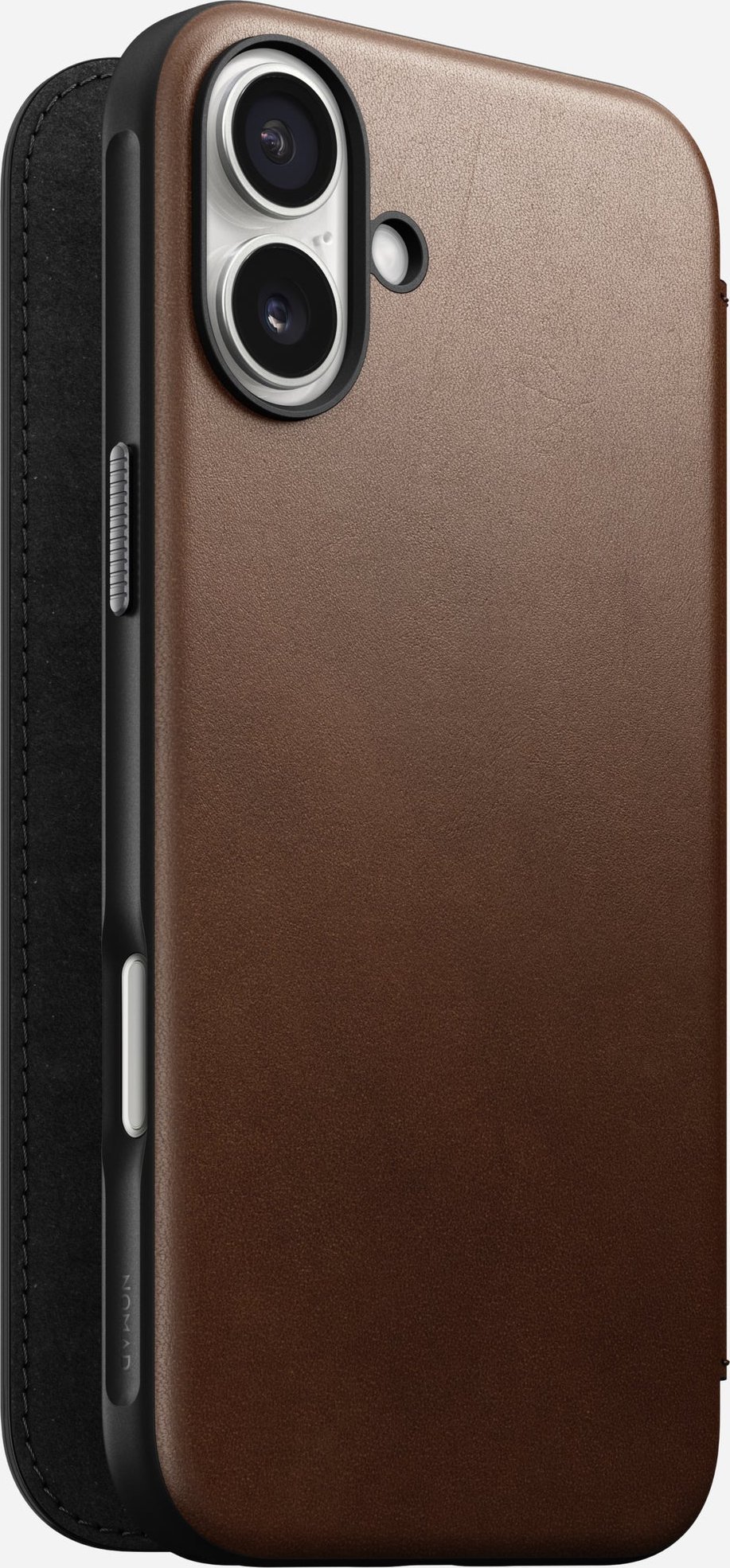 Nomad Nomad Modern Leather Folio, hnědá - iPhone 16 Plus