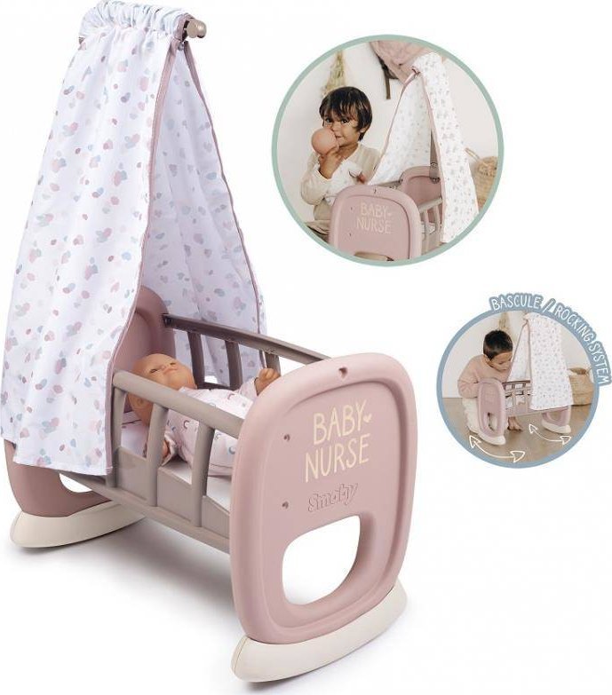Smoby Baby Nurse kolébka se stříškou (220373)