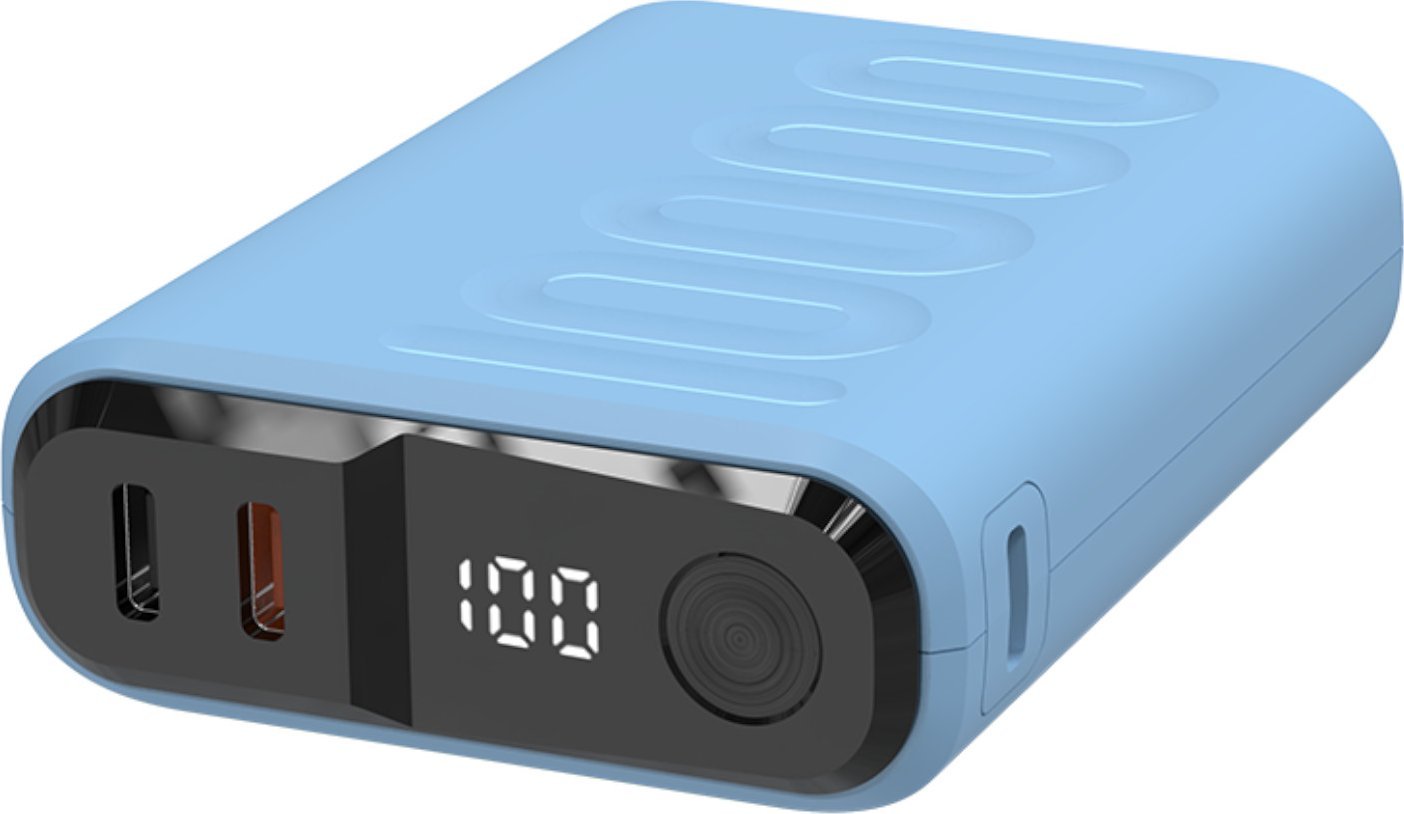 Realpower Powerbank realPower PB-10000C PD+ s 3x Type-C, fialová