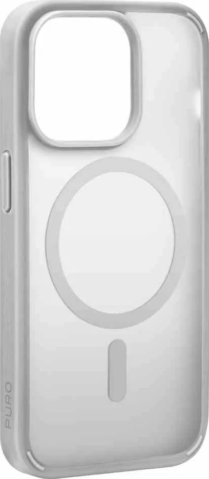 Silikonový obal Puro Puro Gradient MagSafe pro iPhone 15 Pro - stříbrný