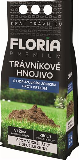 Hnojivo Agro  Floria trávníkové s odpuzujícím účinkem proti krtkům 2.5 kg