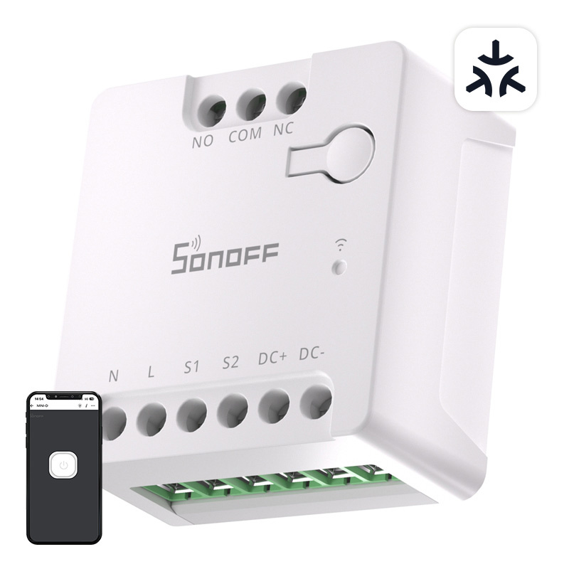 SONOFF MINI-D Smart WiFi Matter Switch (AC/DC 12-48V, bezdotykový)