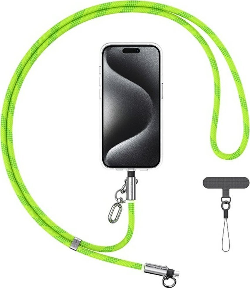 Usams Nabíjecí kabel SJ746 30W USB-C na Lightning s poutkem na krk 1,2 m, zelený