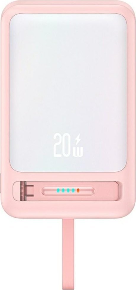 Usams Powerbanka XM Series CD219 10000mAh Magnetická bezdrátová růžová