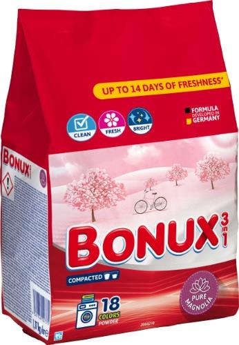 Prací prášek Bonux Pure magnolia 18ks, 1,17 kg
