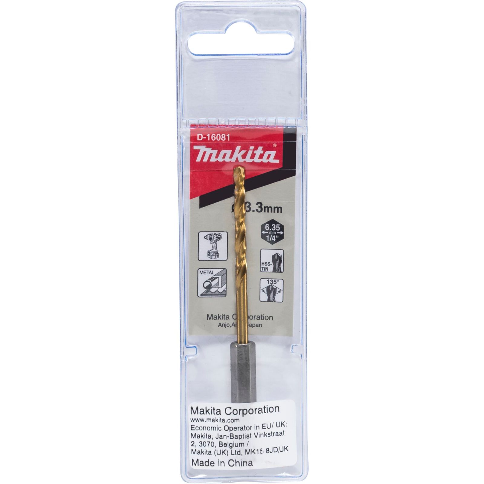 Makita Titanbohrer HSS 3,3mm