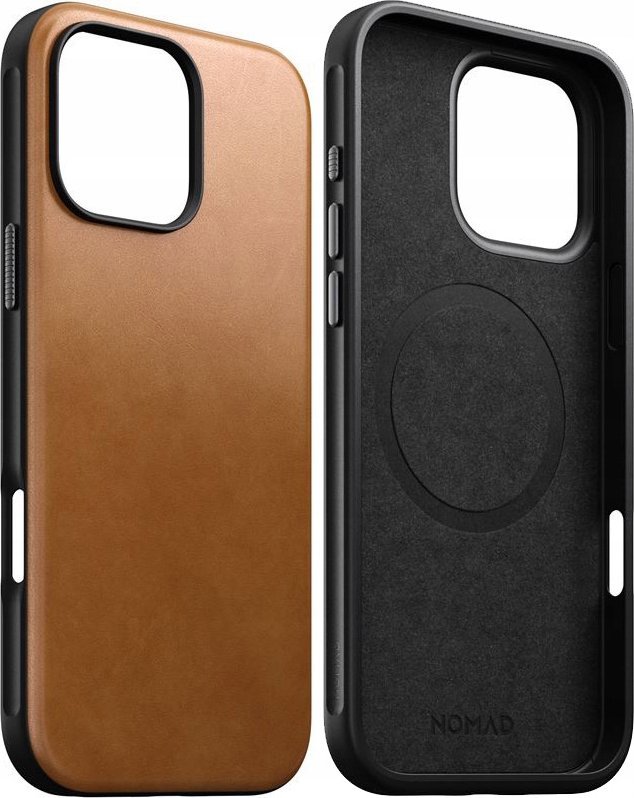 Nomad NOMAD Moderní kožené pouzdro English Tan | iPhone 16 Pro Max
