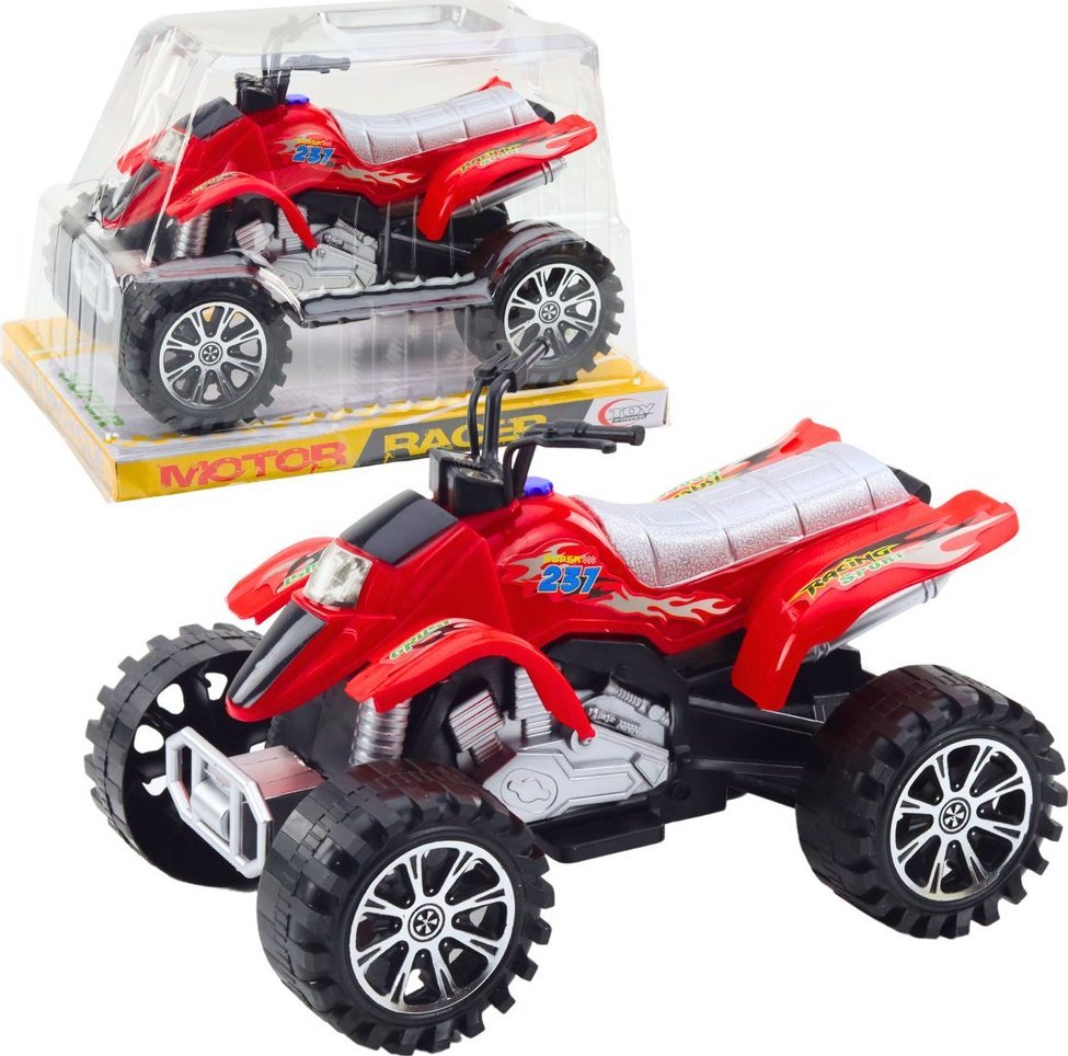 LeanToys Terénní čtyřkolka s motorizovanými kolečky, červená